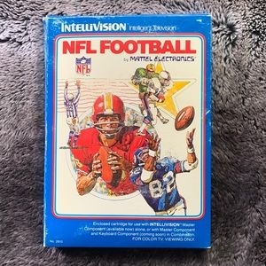 NFL Football Mattel Intellivision - Complete w/ Game, Box & Manual 1979